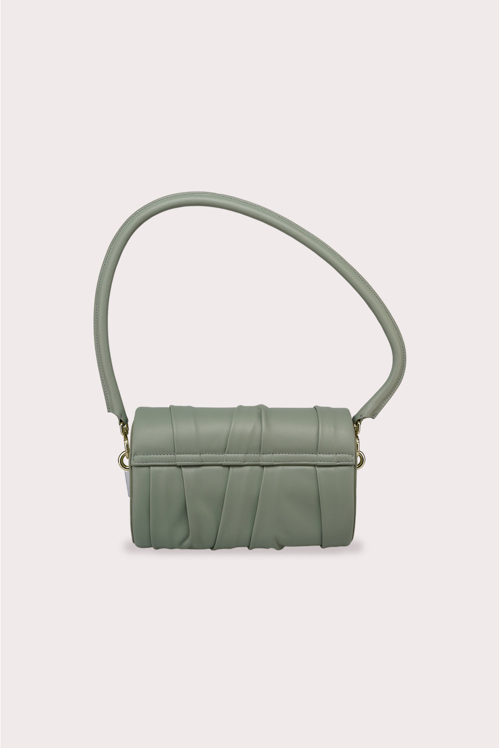 Curved Handle Dundee Bag in Matcha Green - Aros
