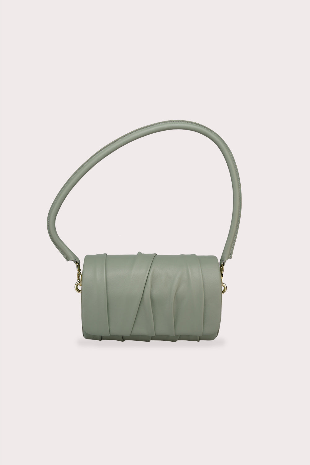 Curved Handle Dundee Bag in Matcha Green - Aros