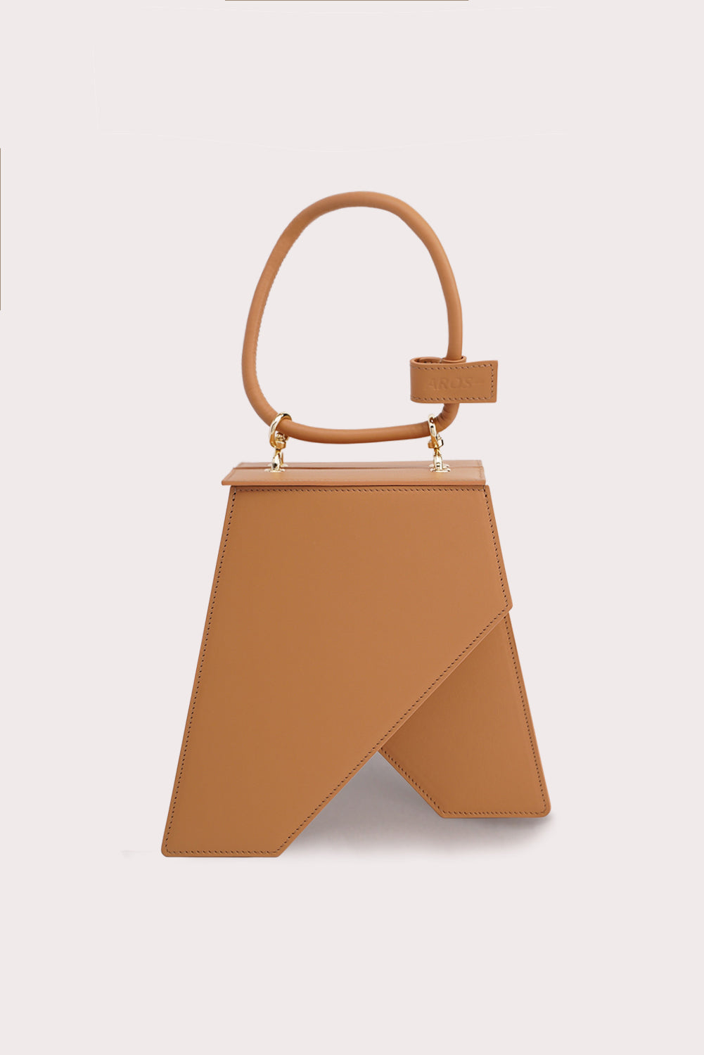 Trapezoid Tapo Bag in caramel-2