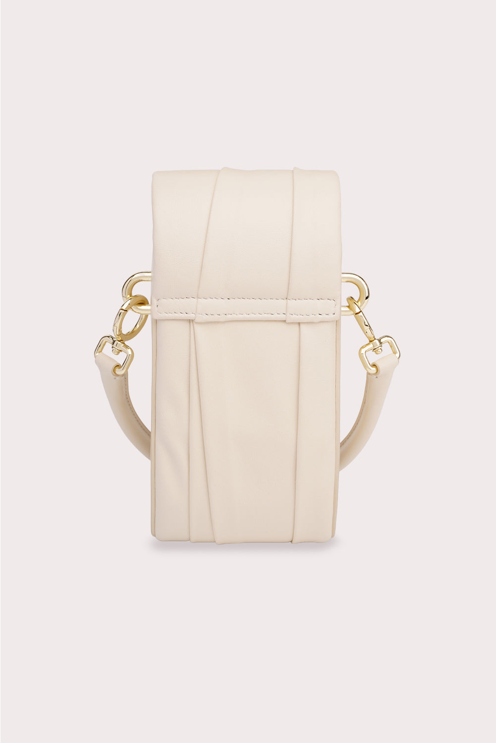 Curved Handle Mini Dundee Bag in Creamy White - Aros