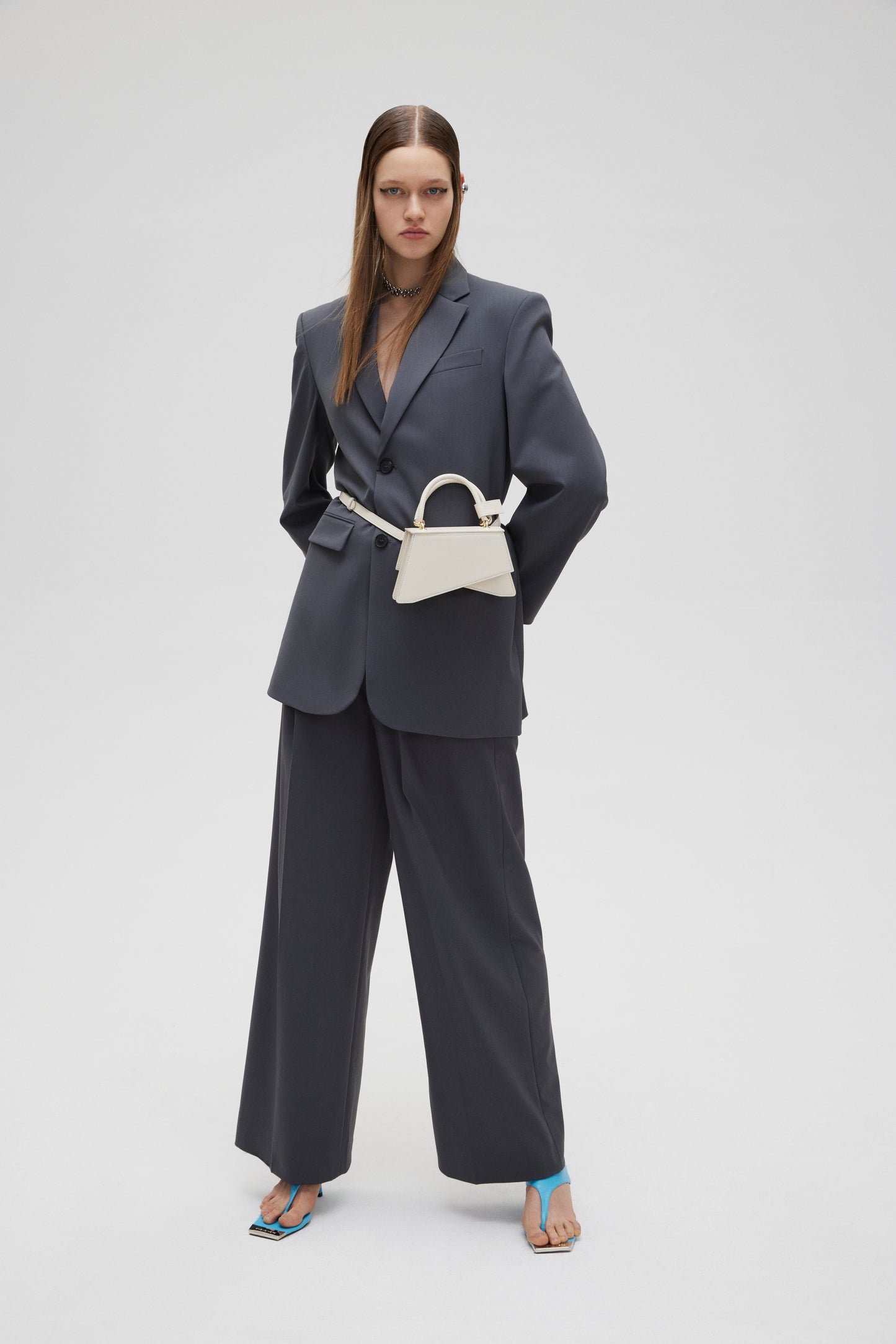 Mini Trapezoid Tapo Bag in Creamy White
