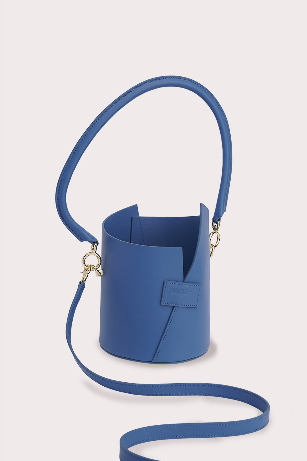 Curved Handle Birkie Bag in BLue - Aros