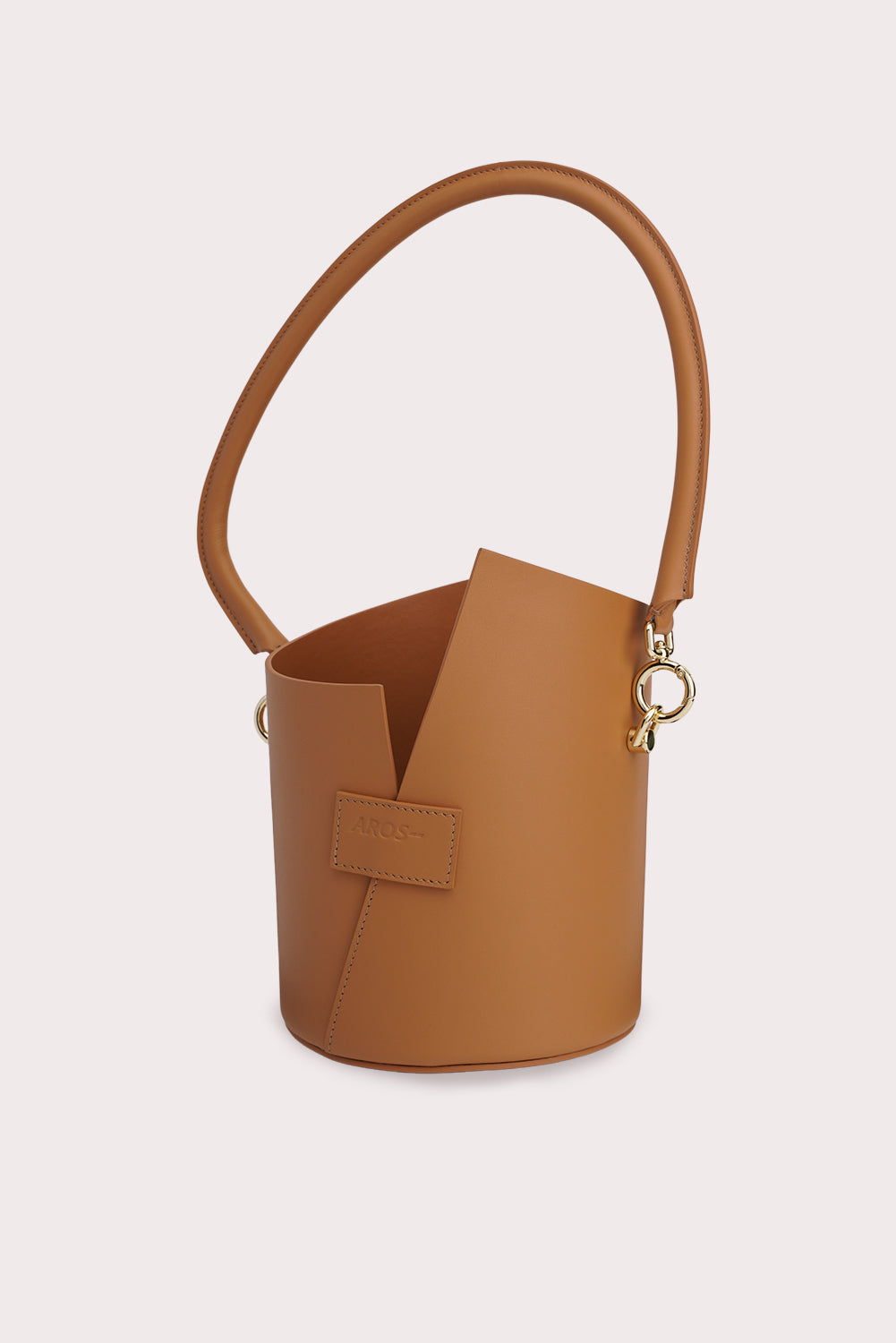 Curved Handle Birkie Bag in Caramel - Aros