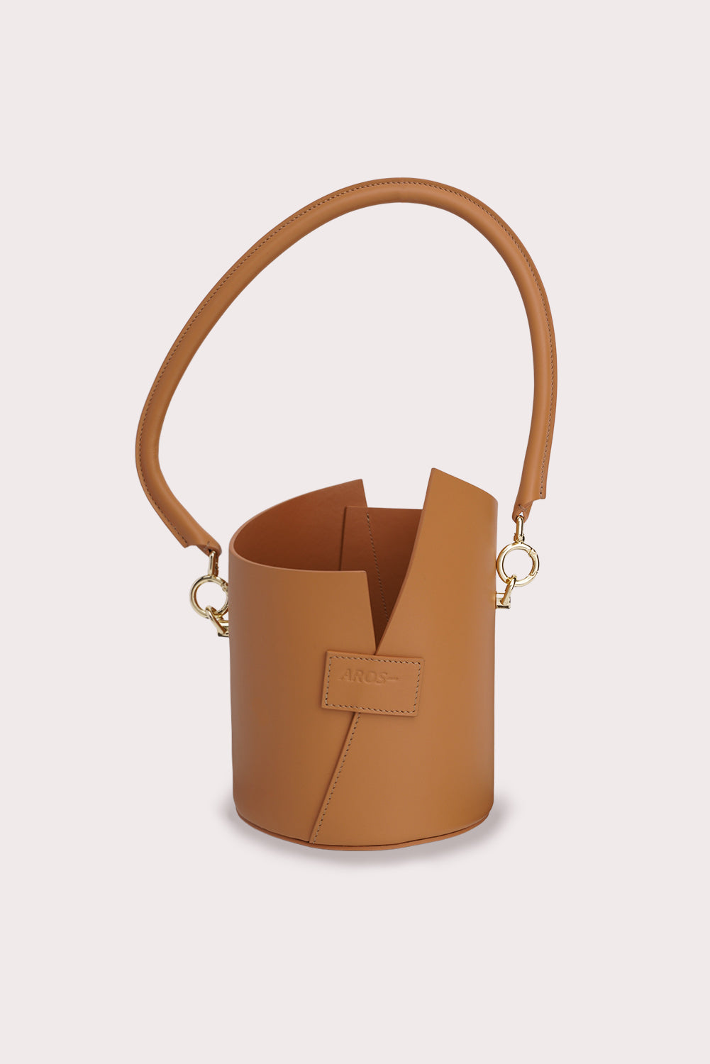 Curved Handle Birkie Bag in Caramel - Aros