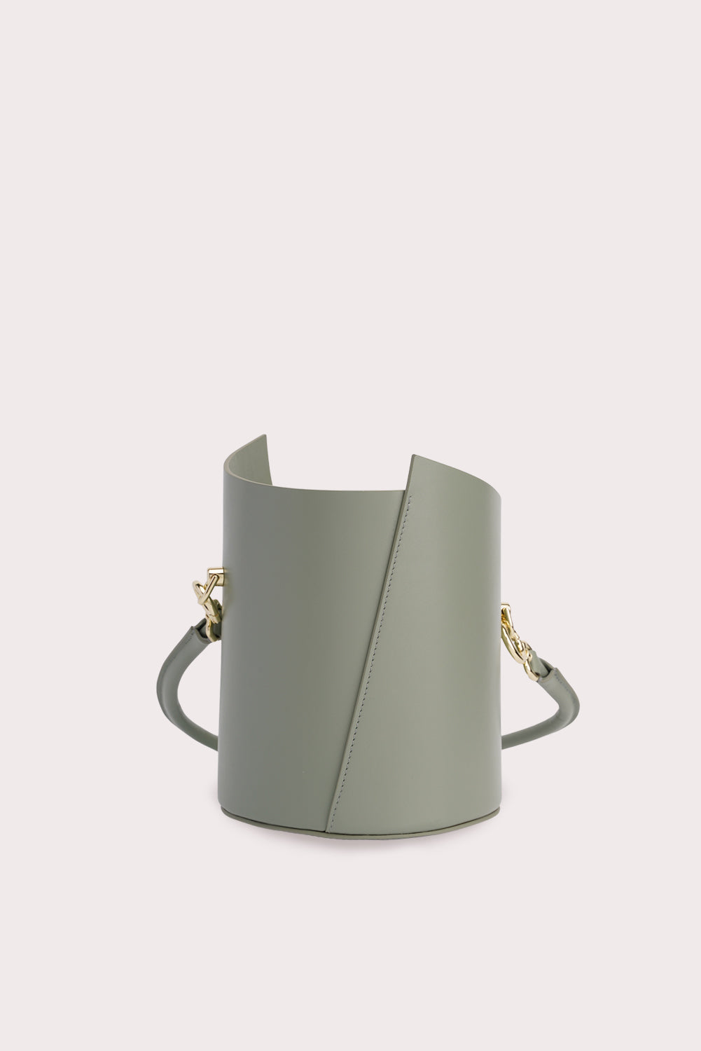 Curved Handle Birkie Bag in Matcha Green - Aros