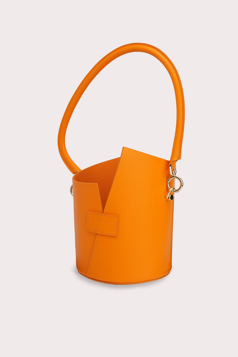Curved Handle Birkie Bag in Orange - Aros