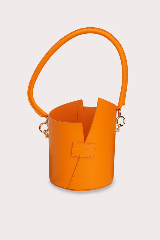 Curved Handle Birkie Bag in Orange - Aros