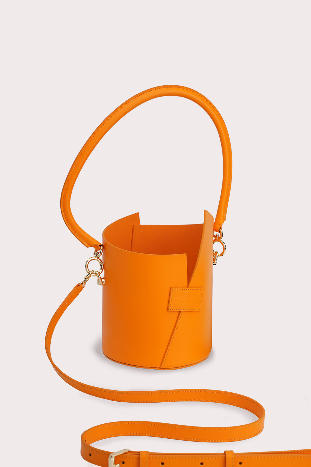 Curved Handle Birkie Bag in Orange - Aros