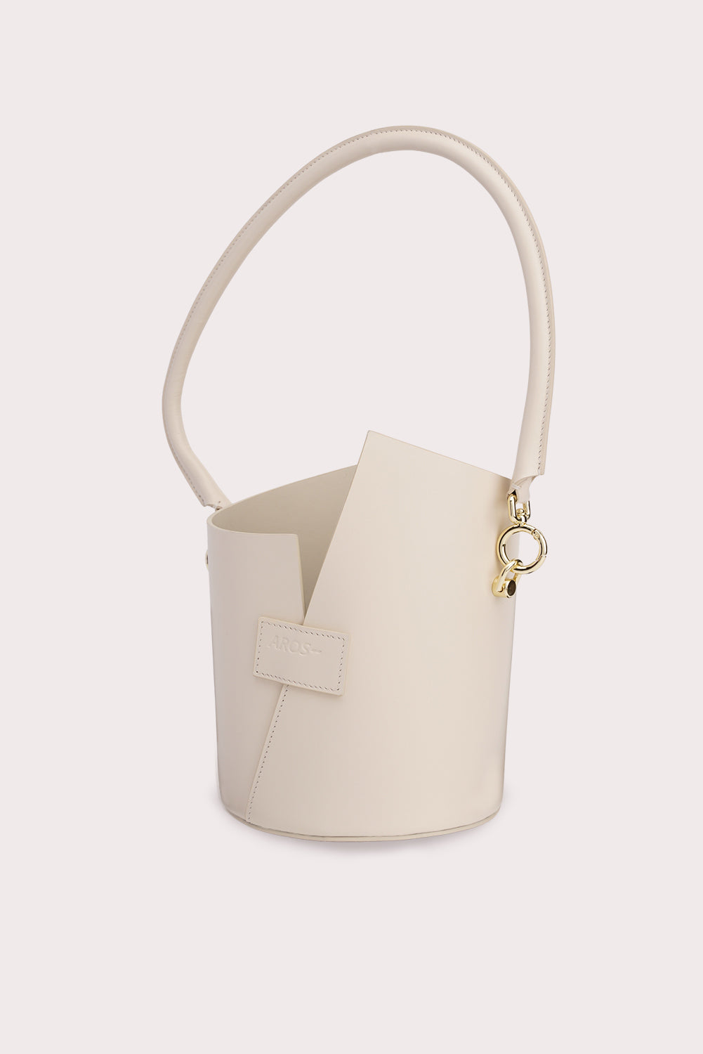 Curved Handle Birkie Bag in Creamy White - Aros