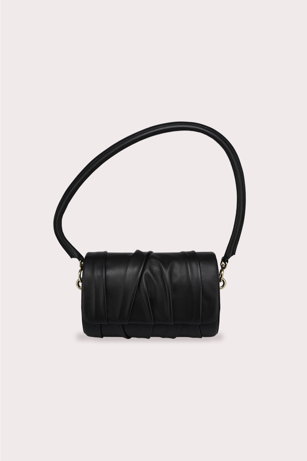 Curved Handle Dundee Bag in Black - Aros
