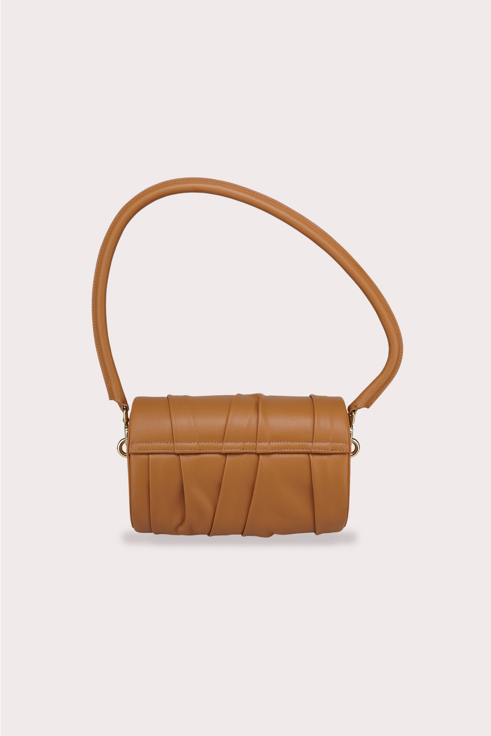Curved Handle Dundee Bag in Caramel - Aros