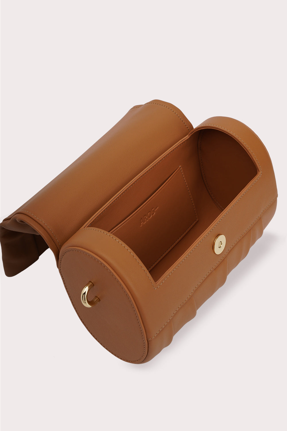 Curved Handle Dundee Bag in Caramel - Aros