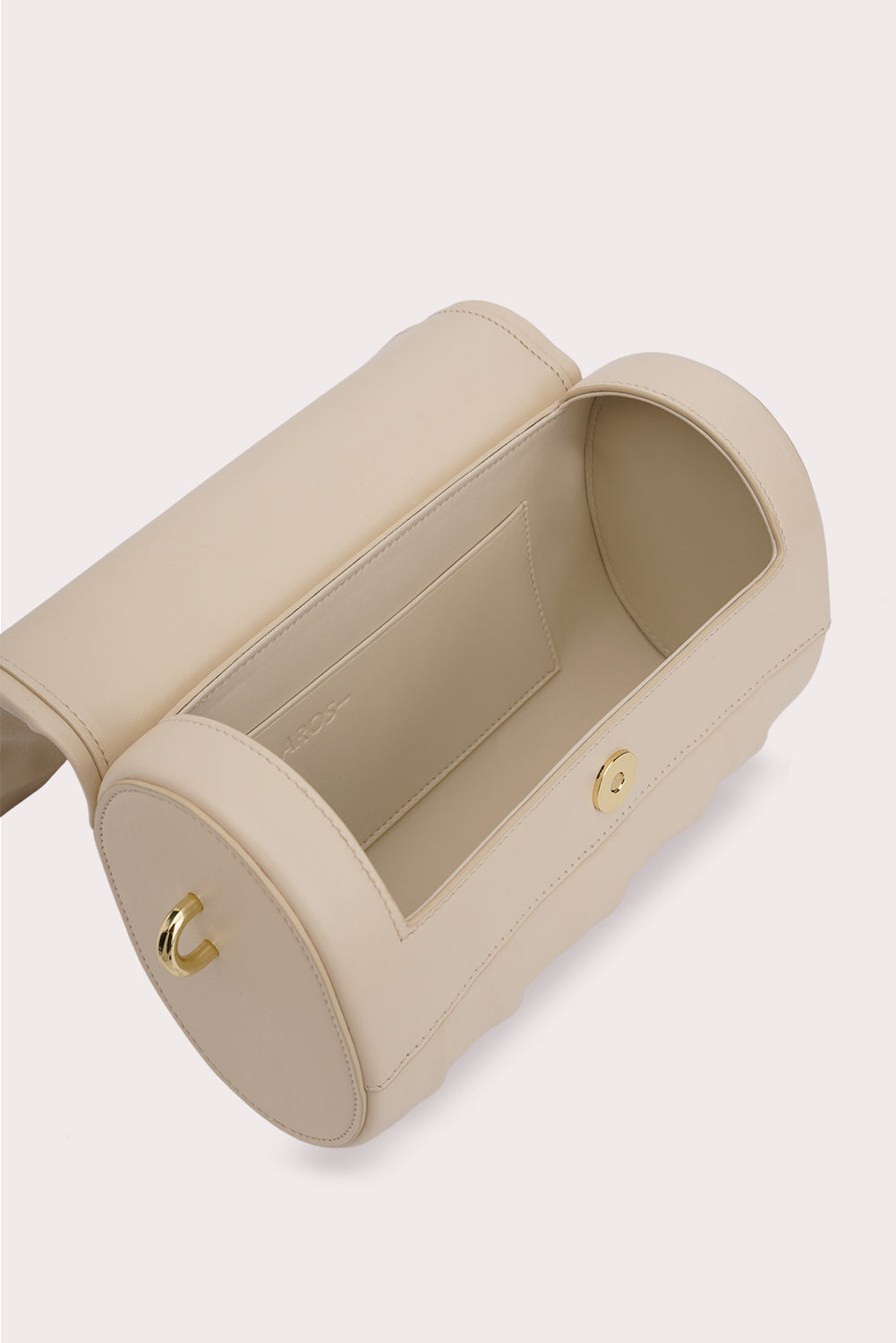 Curved Handle Dundee Bag in Creamy White - Aros