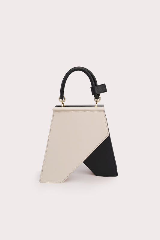 Cruella Trapezoid Tapo Bag in Black and White - Aros