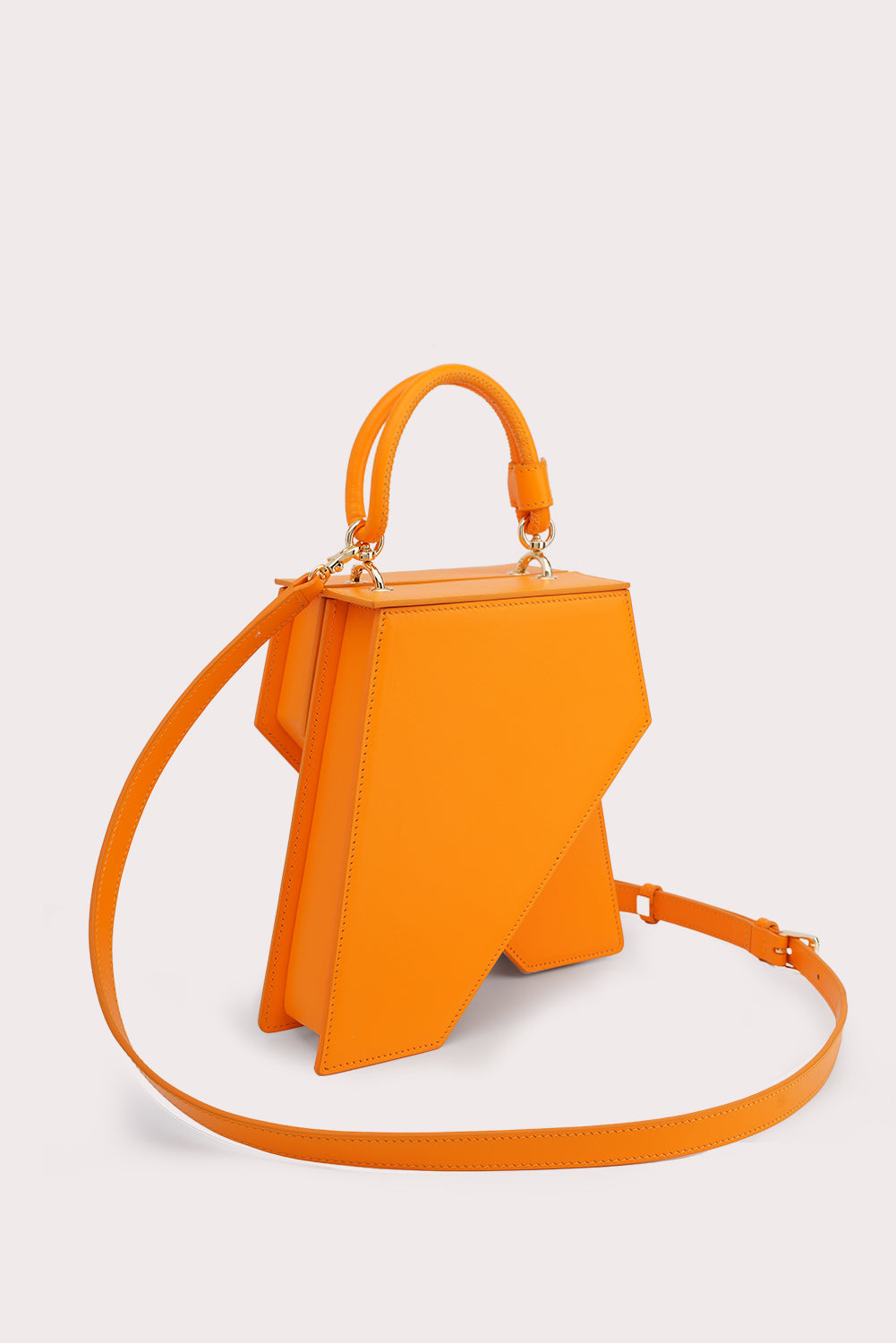 Trapezoid Tapo Bag in Mango Orange-4