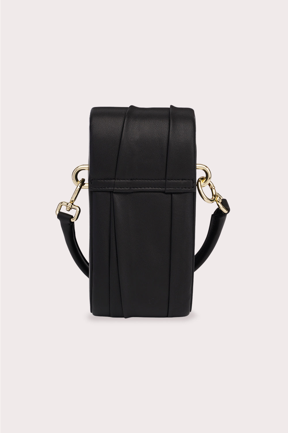 Curved Handle Mini Dundee Bag in Black - Aros