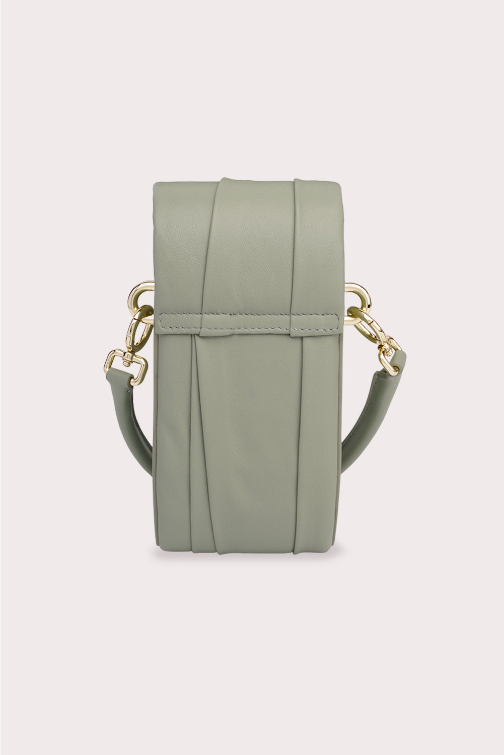 Curved Handle Mini Dundee Bag in Matcha Green - Aros
